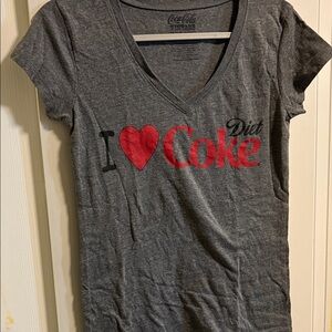 Coca-Cola Gray Tee with Red 'I ♥ Diet Coke' Graphic